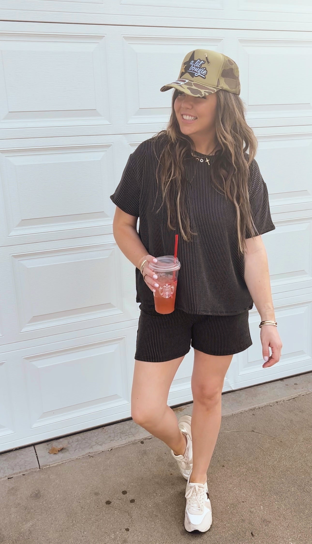 Charcoal Ribbed Set