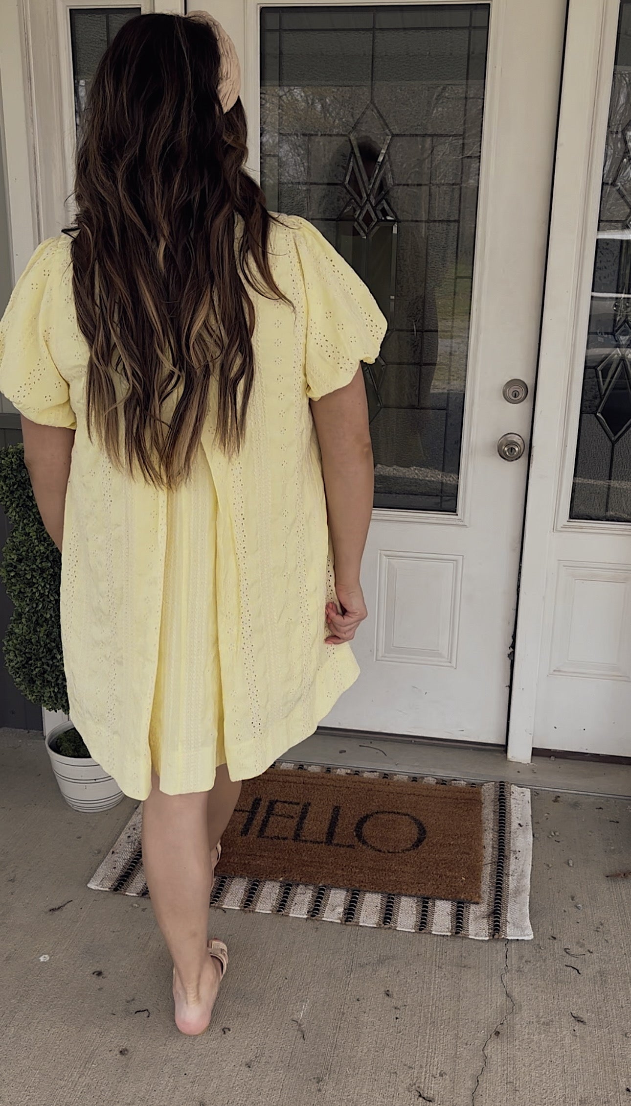 Lemon Eyelet Dress