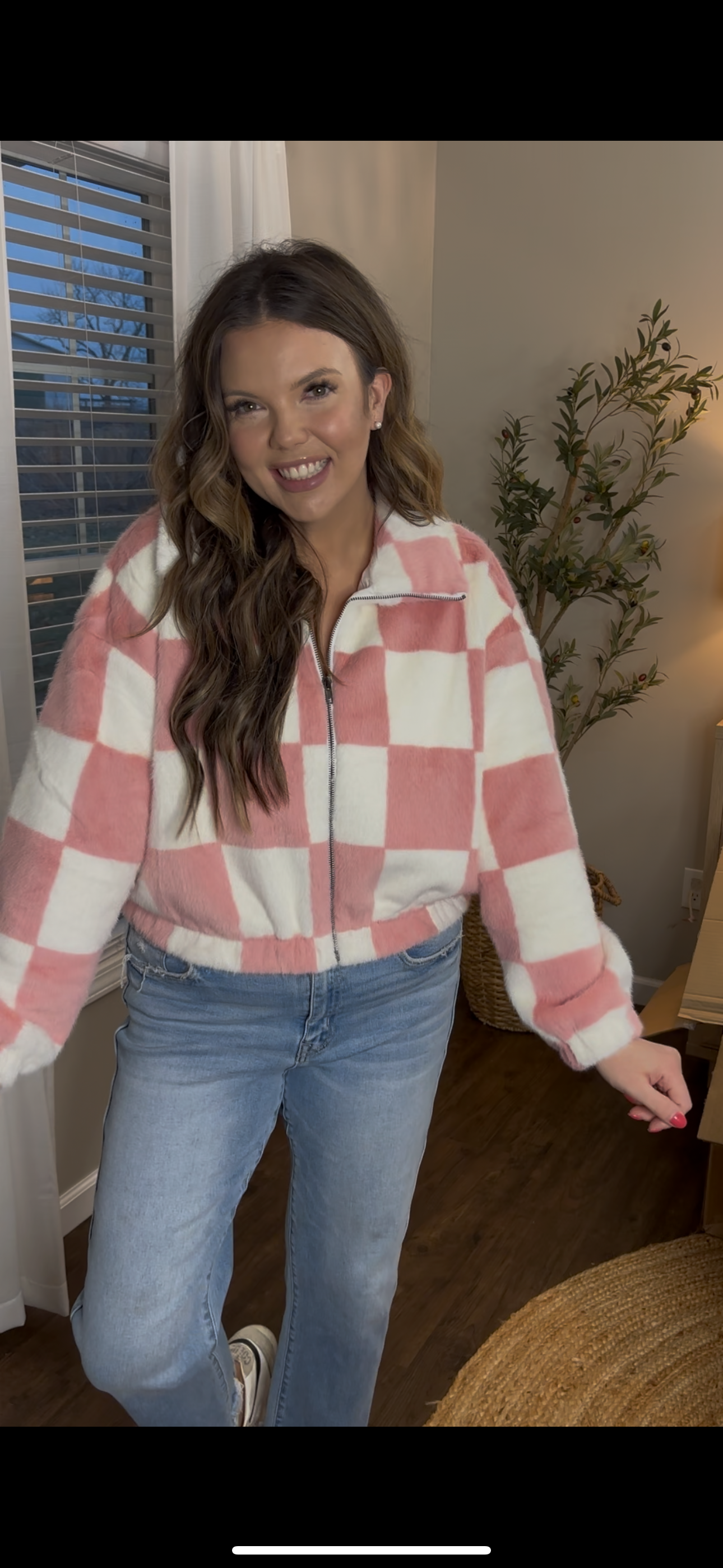 Pink Checkered Jacket