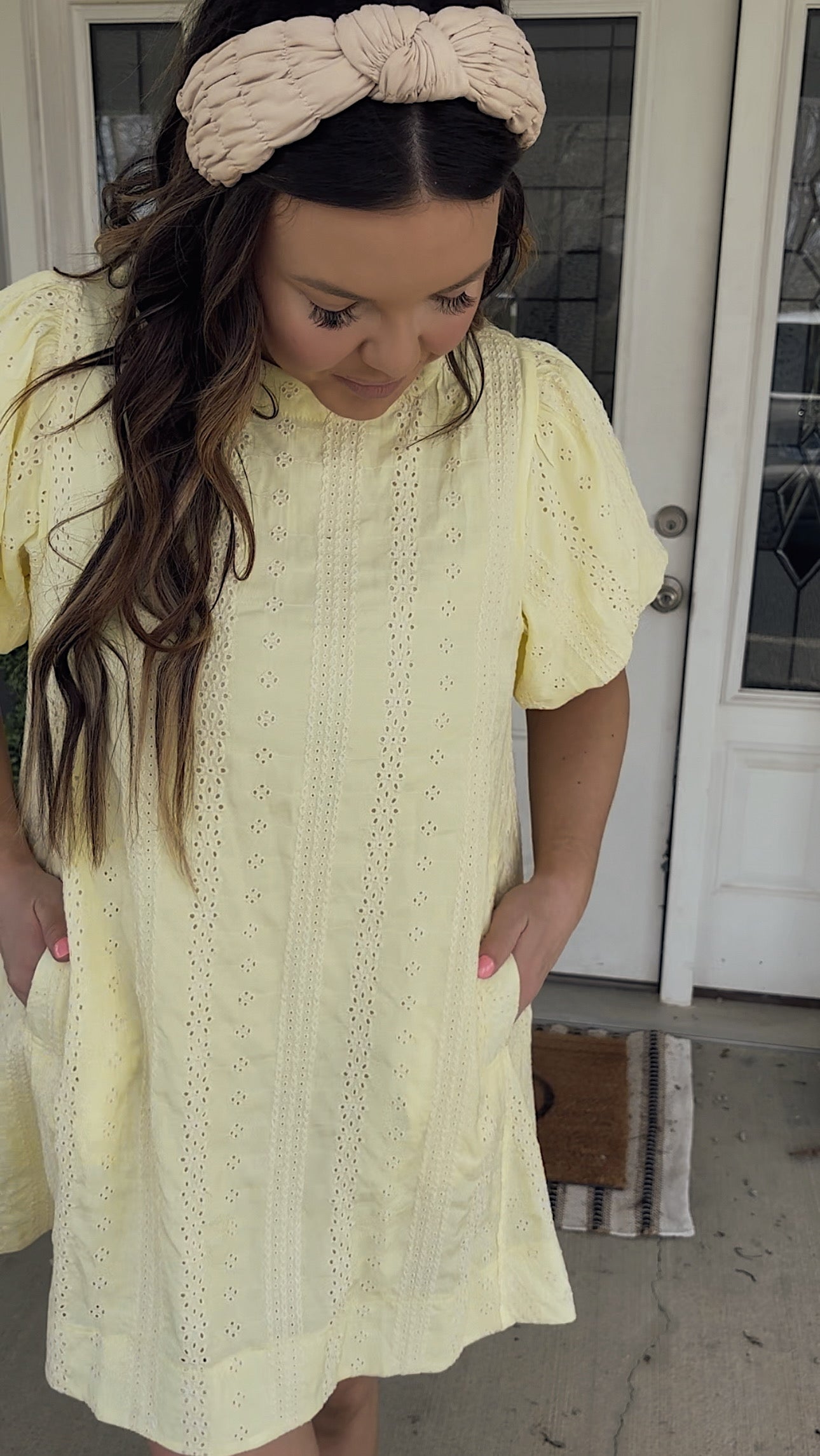 Lemon Eyelet Dress