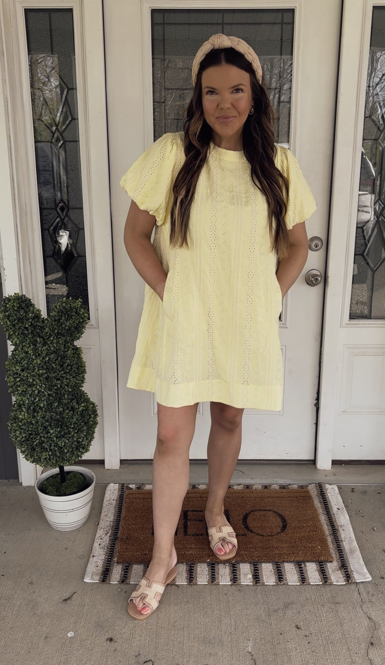 Lemon Eyelet Dress