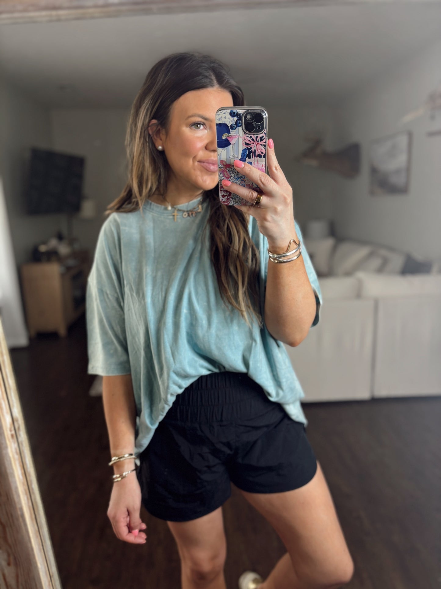 Oversized Acid Wash Tee