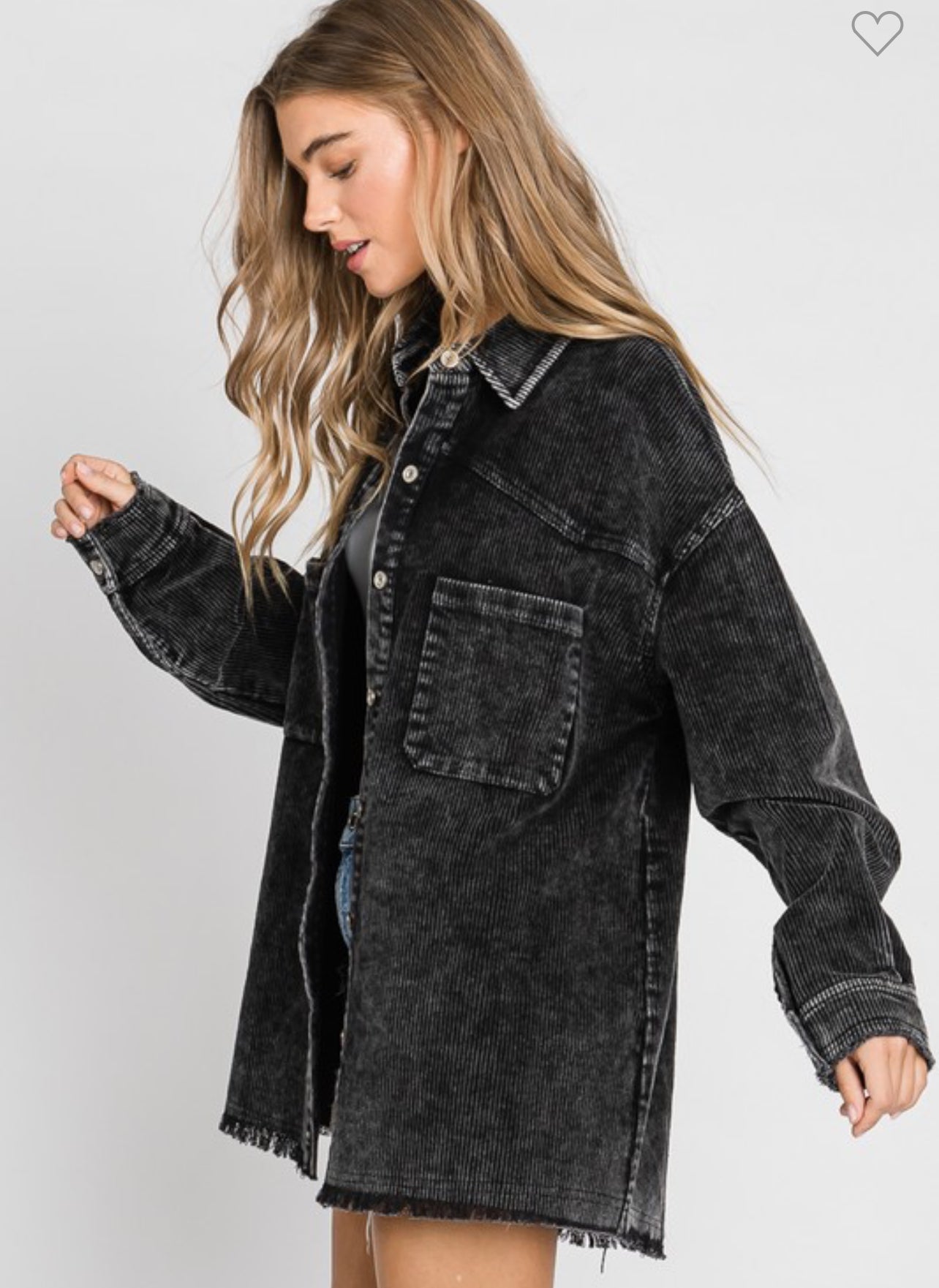 Black Mineral Wash Jacket