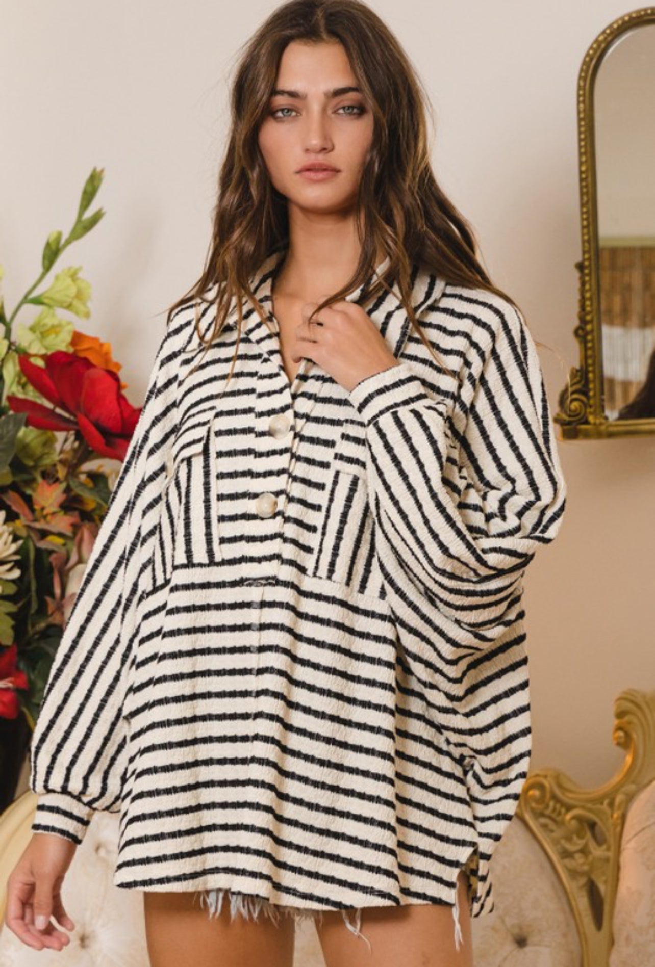 Oversized Stripe Pullover