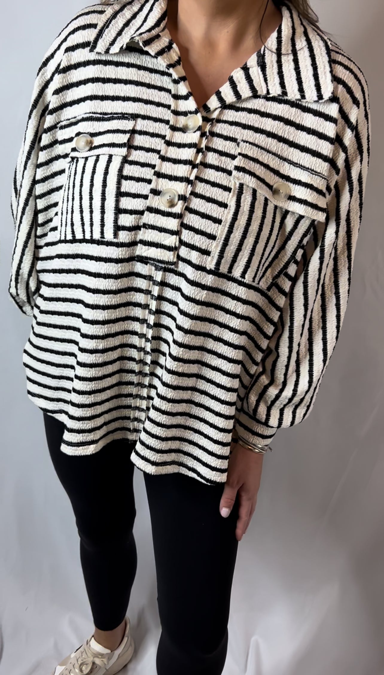Oversized Stripe Pullover