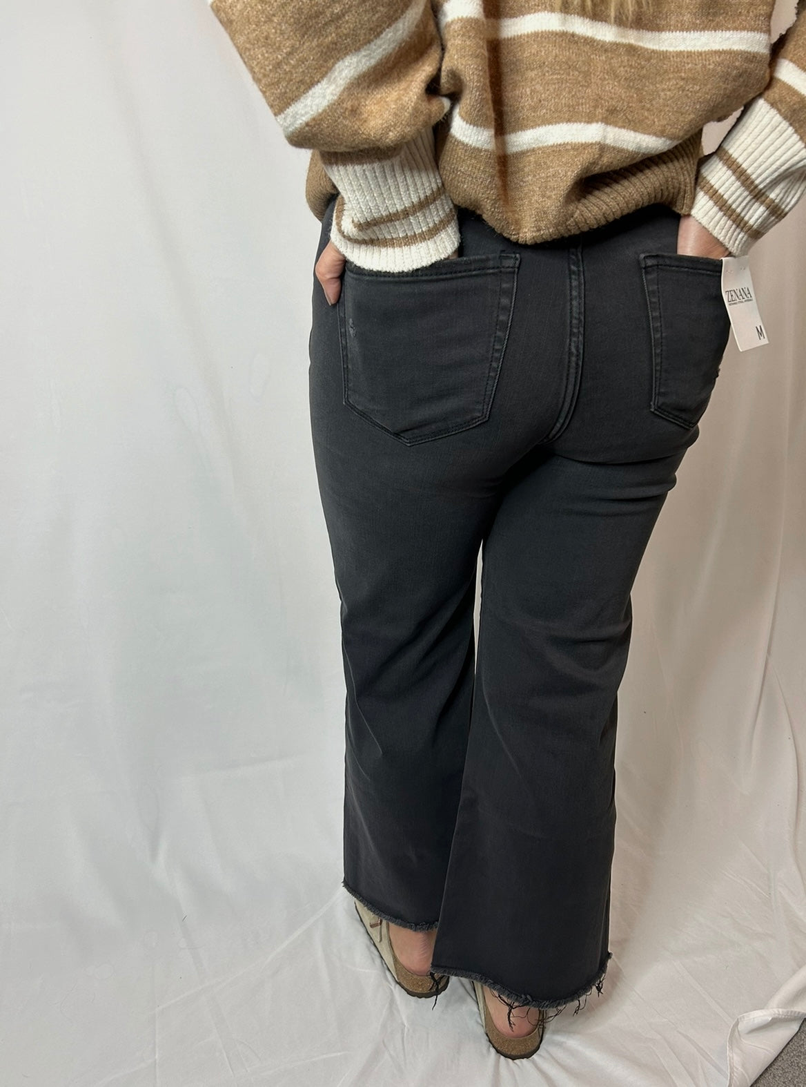Curvy Black High Rise Straight Leg Jeans