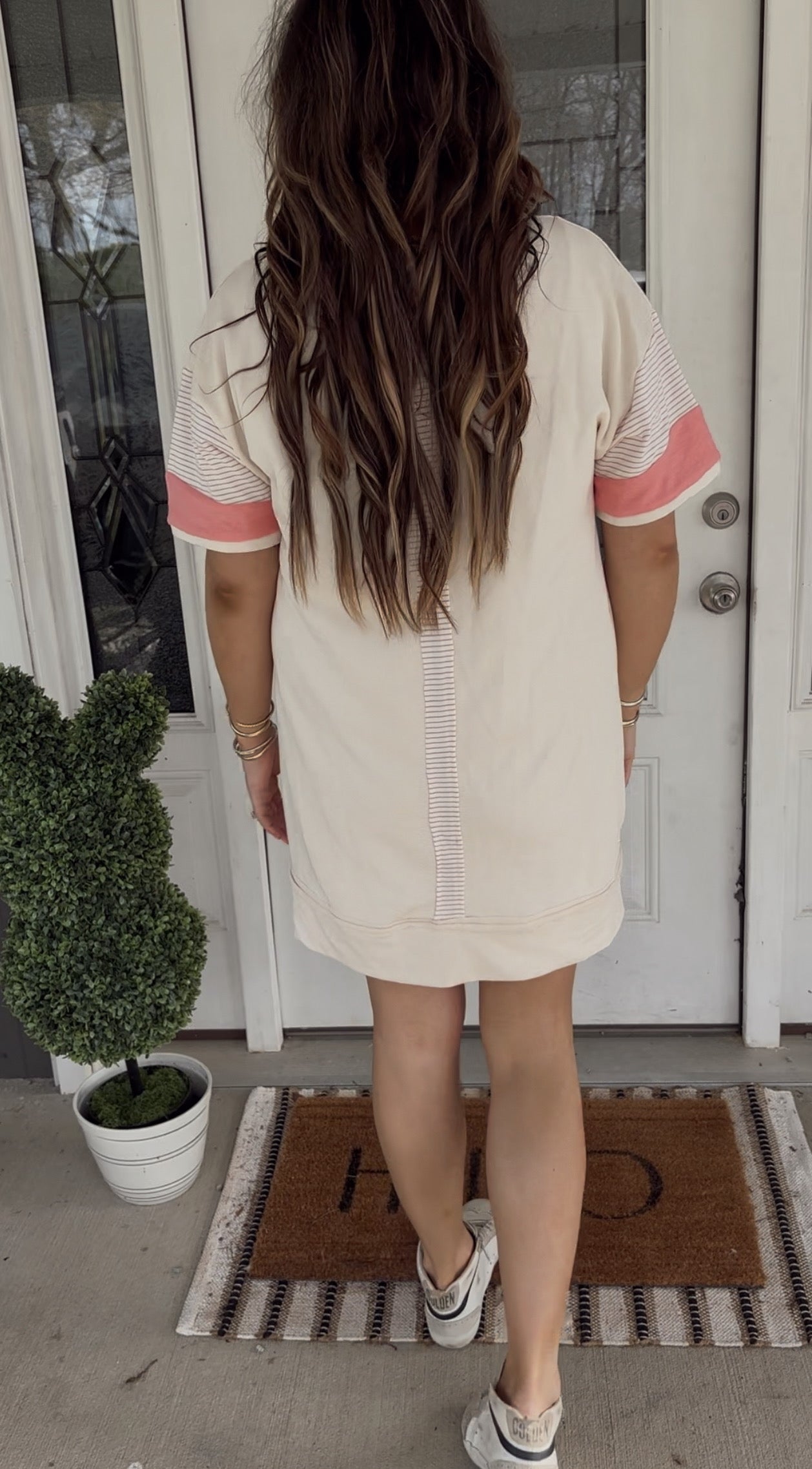 Sweet Stripe Collared Dress