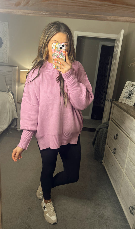 Oversized Mauve Sweater