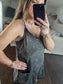 Acid Wash Romper Dress
