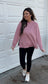 Pink Side Slit Pullover