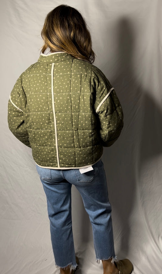 Green Quilted Jacket