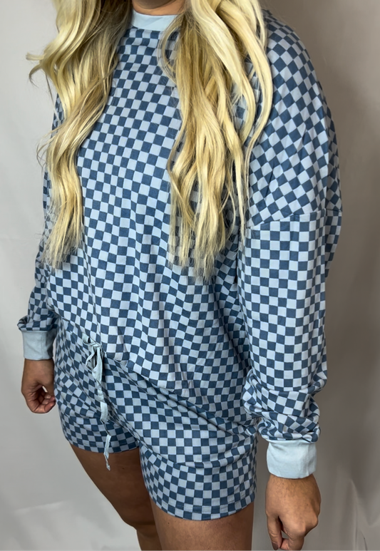 Blue Checkered Set