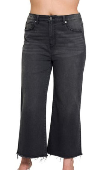 Curvy Black High Rise Straight Leg Jeans