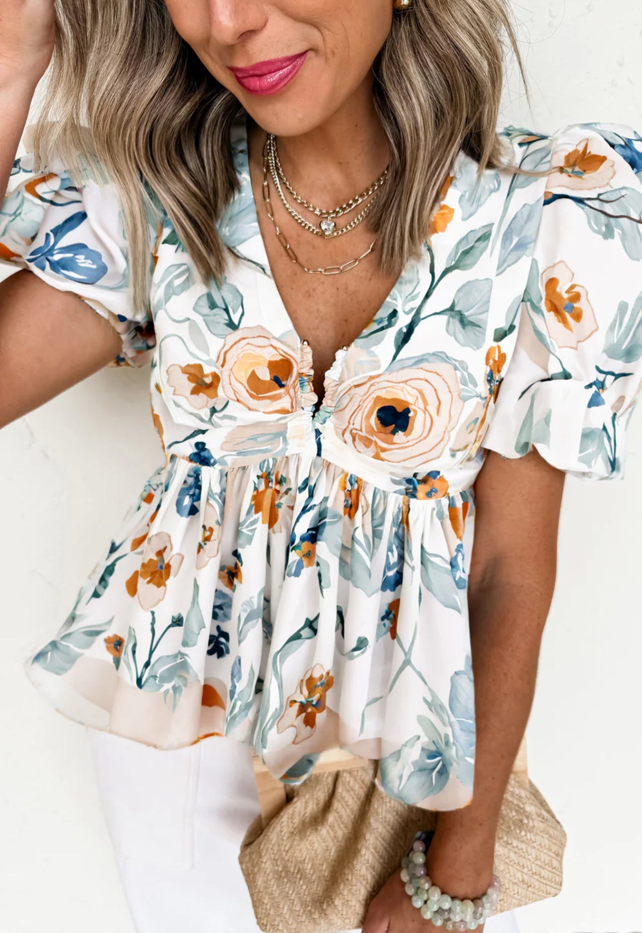 Floral Babydoll Blouse