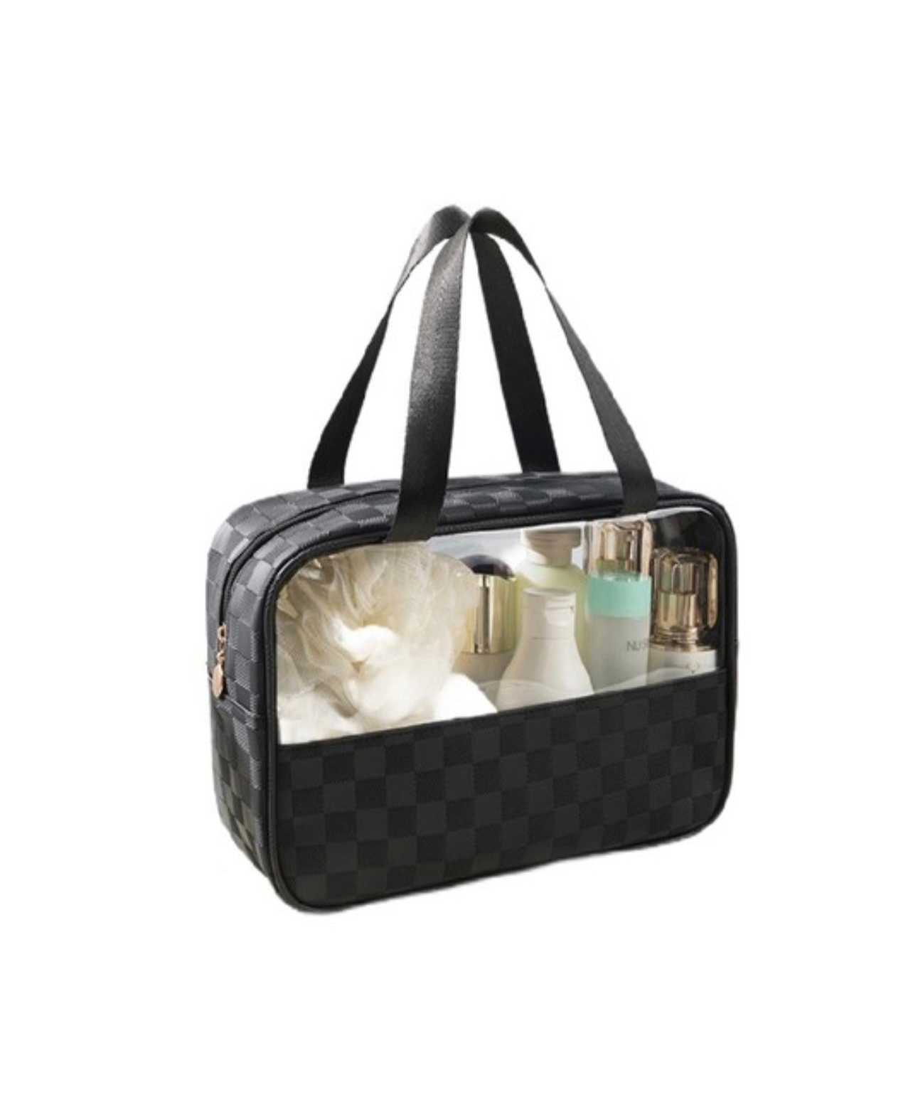 Checkered Clear Travel Bag