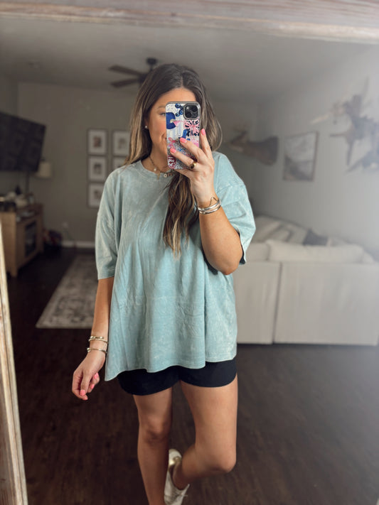 Oversized Acid Wash Tee
