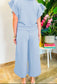 Ruffled Sleeve Pant Set